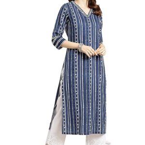 Women's Cotton Printed Straight Kurta